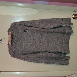 victorias secret pink gray campus sweater size large